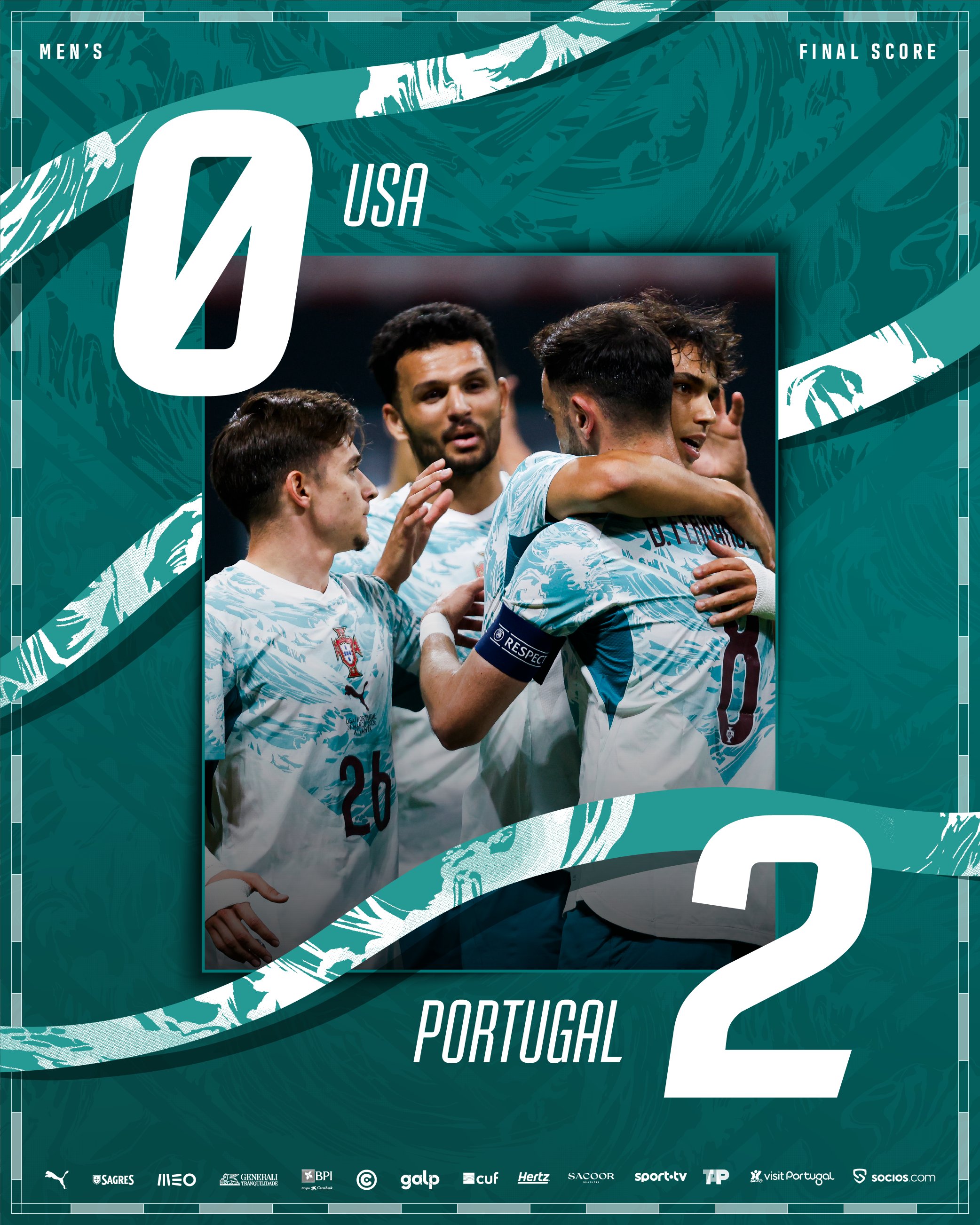 Bồ Đào Nha có thắng lợi 2-0 trước Mỹ - Ảnh: @selecaoportugal