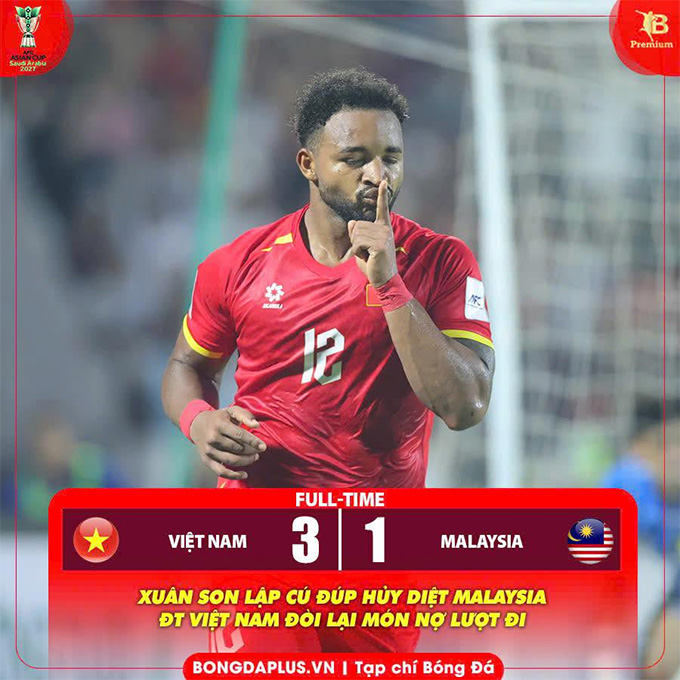 Chiến thắng 3-1 trước Malaysia giúp ĐT Việt Nam lọt vào Top 100