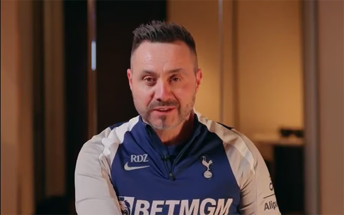 De Zerbi đã chính thức tiếp quản ghế nóng tại Tottenham
