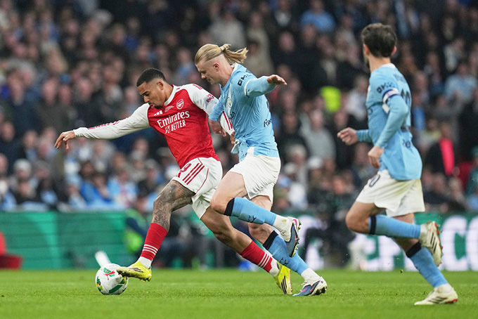 Tại chung kết League Cup, Haaland không ghi bàn nhưng vẫn đóng góp vào lối chơi chung của Man City