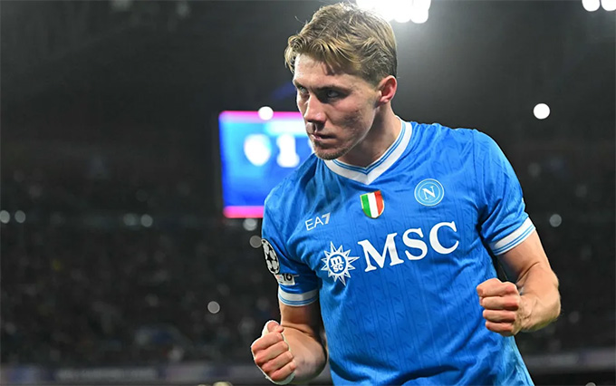 Hojlund gần như được Napoli mua đứt. Ảnh:  Andreas Solaro/AFP