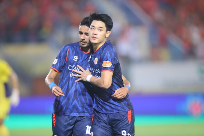 Niềm vui của Đình Bắc và đồng đội - Ảnh: Phan Tùng 