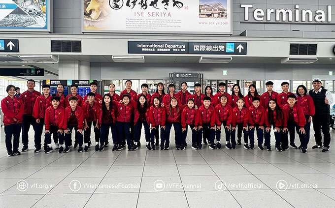 U17 nữ Việt Nam sang Nhật Bản tập huấn - Ảnh: VFF