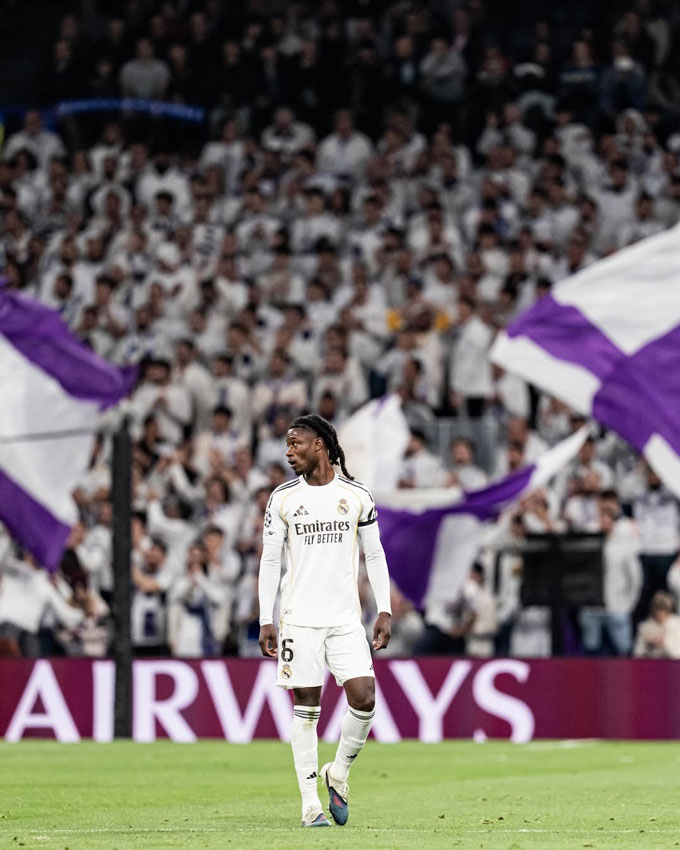 Camavinga chưa đóng góp được nhiều từ khi khoác áo Real. Ảnh - Instagram nhân vật