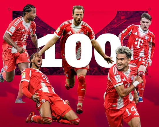 Bayern đã ghi 100 bàn ở Bundesliga mùa này - Ảnh: Bundesliga