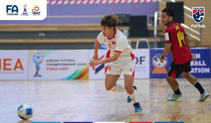 Tài năng trẻ Thạc Hiếu đã chơi ấn tượng. Ảnh - Futsal Thái Lan