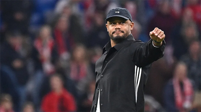 Kompany tự tin khi Bayern đối đầu Real Madrid ở tứ kết Champions Legue. Ảnh: © IMAGO/Frank Hoermann/SVEN