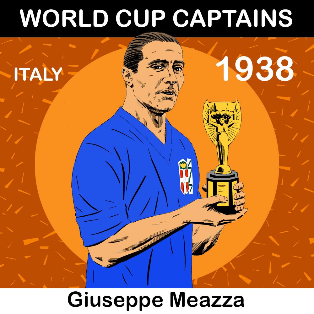 World Cup 1938 tại Paris, Meazza lại là đội trưởng của Azzurri, bước lên bục nâng cao chiếc cúp vô địch World Cup lần thứ hai