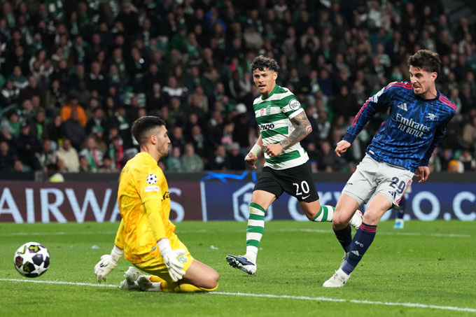 Havertz vào sân từ ghế dự bị và ghi bàn duy nhất giúp Arsenal đánh bại Sporting