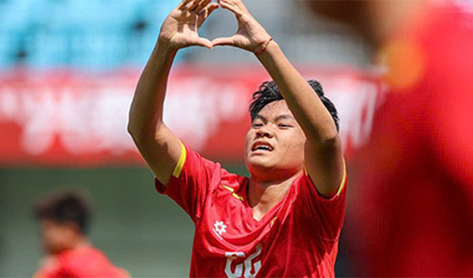Nguyễn Lê Quang Khôi - con trai của cựu tiền đạo Nguyễn Quang Hải là niềm hy vọng của U17 Việt Nam ở giải U17 Đông Nam Á 2026 