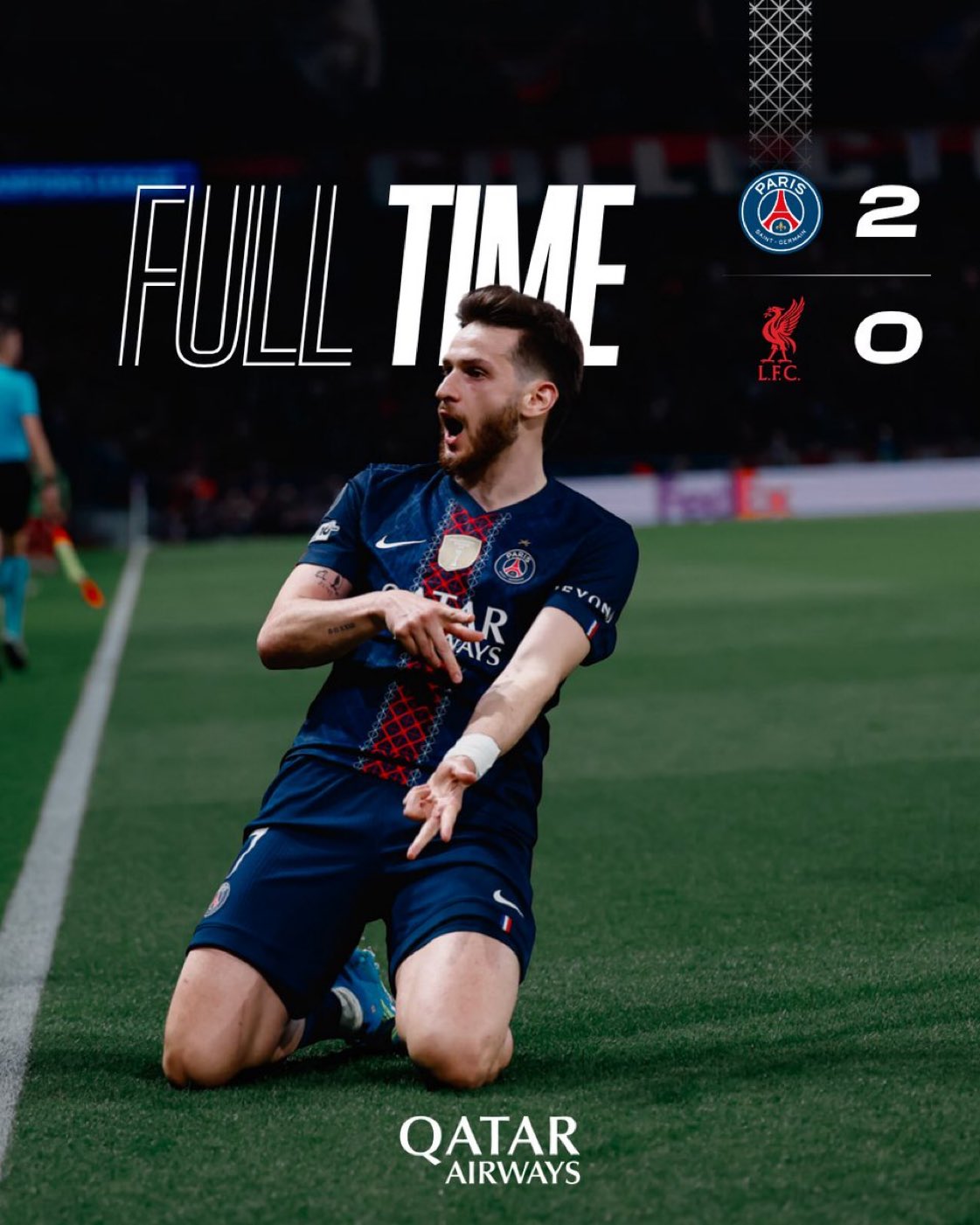 PSG giành chiến thắng 2-0 trước Liverpool - Ảnh: @PSG_English