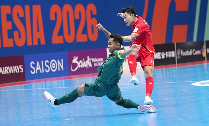 ĐT futsal Việt Nam và Indonesia gặp nhau ở tứ kết giải châu Á 2026. Ảnh: Phan Hồng