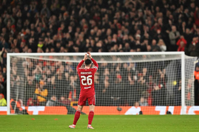 Robertson sẽ chia tay Liverpool vào cuối mùa này. Ảnh - Instagram nhân vật