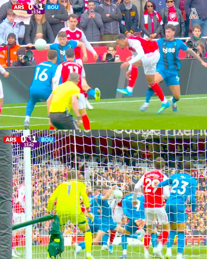 Christie để bóng chạm tay trong vòng cấm. Ảnh - Facebook The Athletic