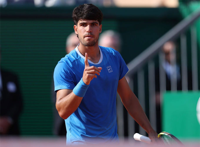 Alcaraz năm thứ hai liên tiếp vào chung kết Monte Carlo. Ảnh: ATP