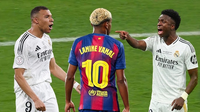 Yamal đã thực hiện nhiều pha rê bóng (16 lần) hơn cả hai ngôi sao Mbappe và Vinicius cộng lại trong 2 trận gần nhất