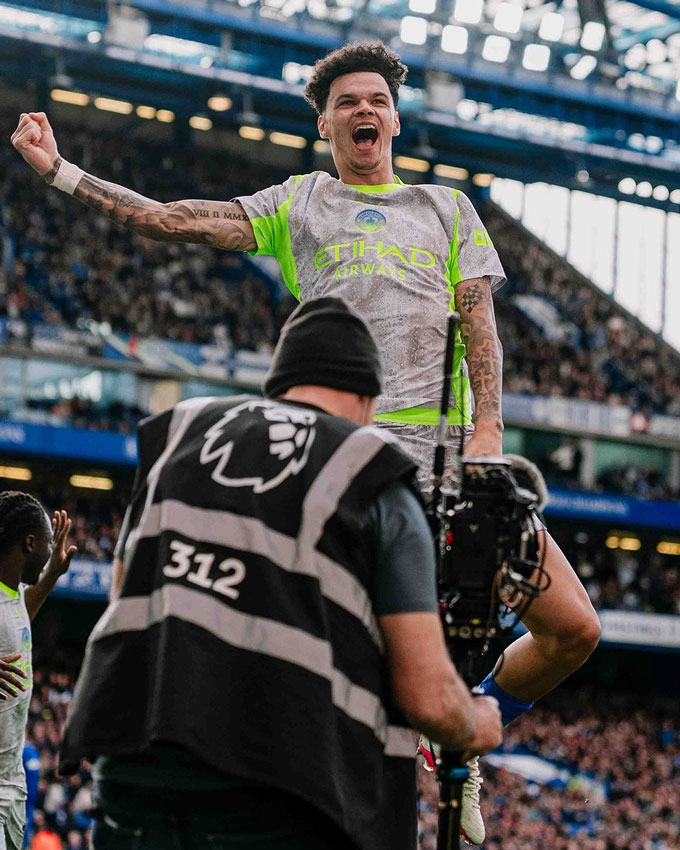 O’Reilly mở tỷ số cho Man City ở trận thắng Chelsea. Ảnh - Twitter Manchester City