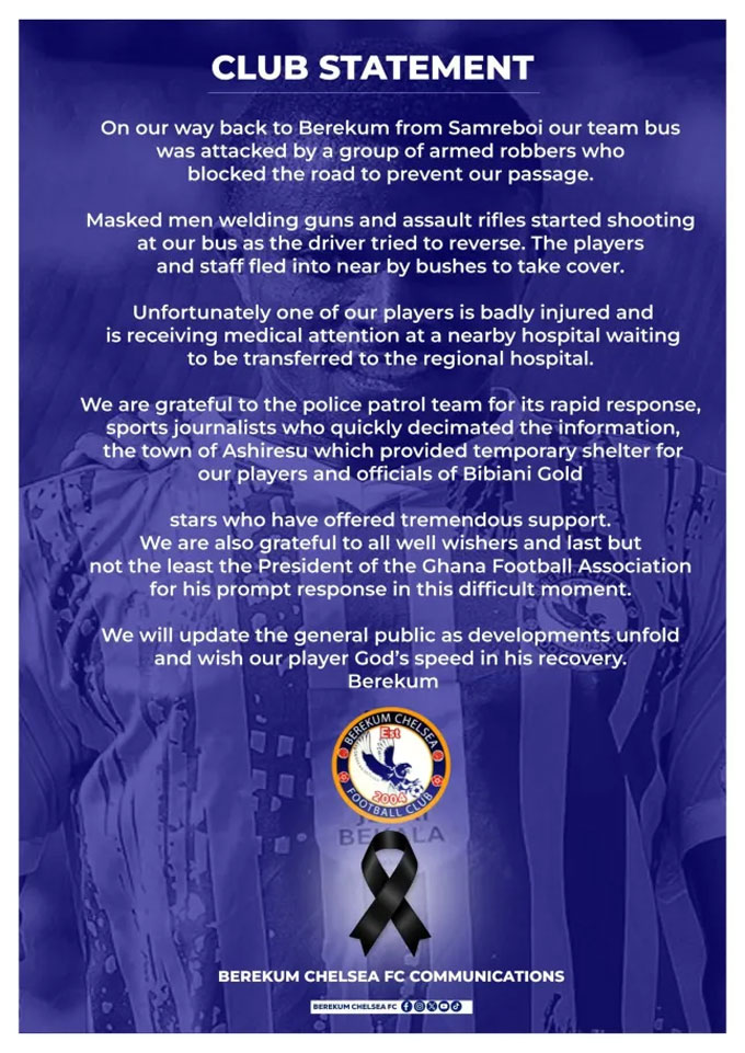 Thông báo được đưa ra từ GFA