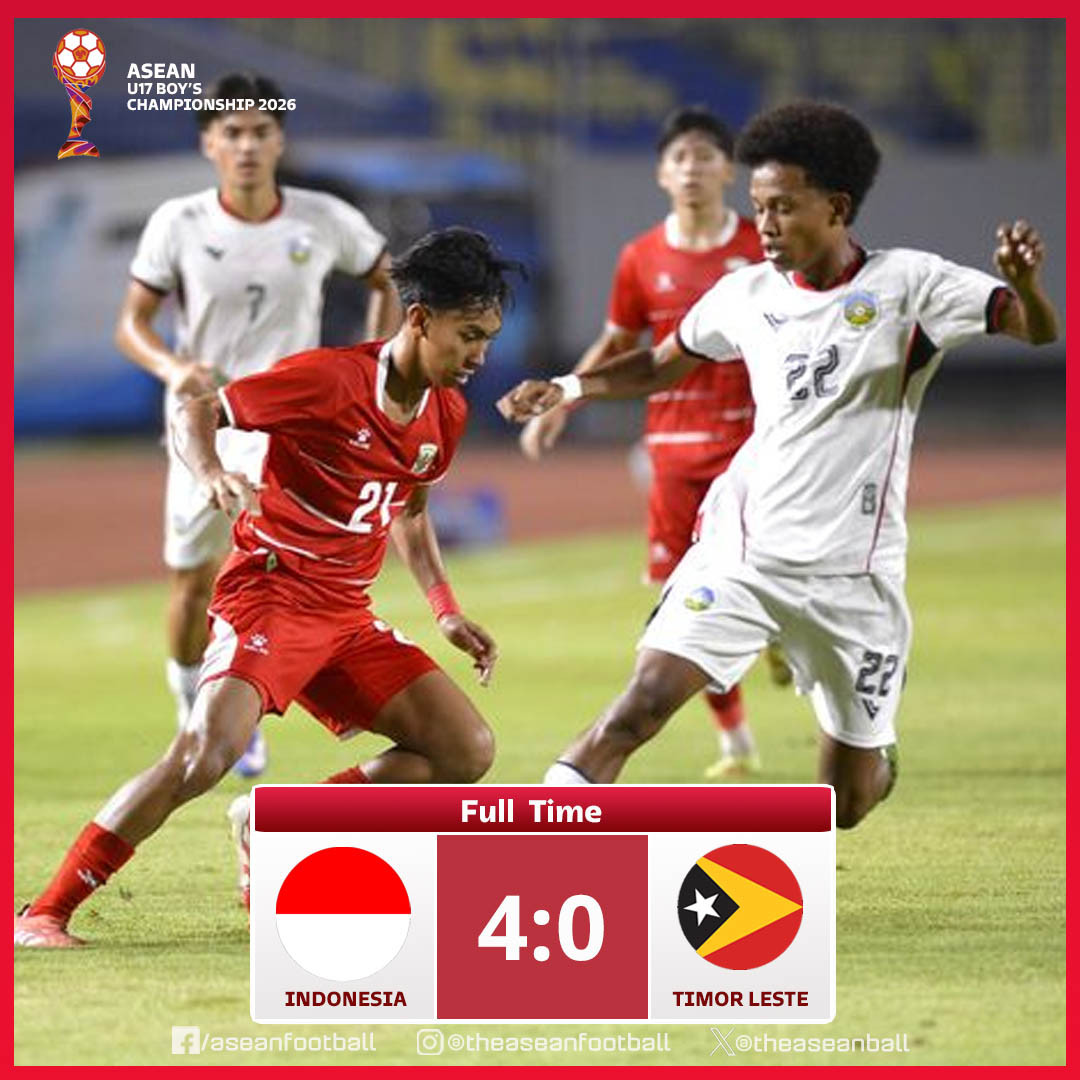 U17 Indonesia thắng đậm 4-0 trước U17 Timor Leste