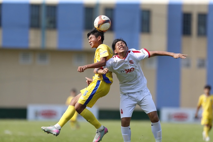 U15 Thể Công Viettel I đã có chiến thắng khá nhọc nhằn trước SLNA. Ảnh: Nguyễn Khánh