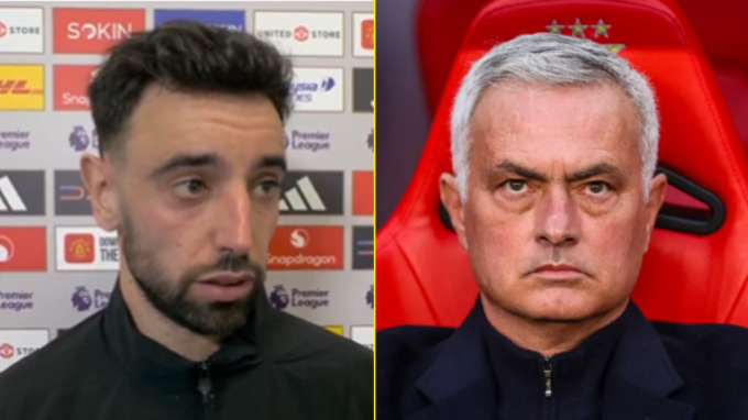 Bruno Fernandes tái hiện lại bức ảnh chế kinh điển về Mourinho