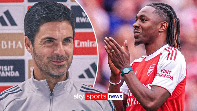 HLV Arteta rất kỳ vọng vào sự trở lại của Eze. Ảnh - Sky Sports