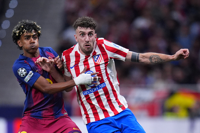 Yamal ghi bàn nhưng không thể giúp Barca ngược dòng trước Atletico