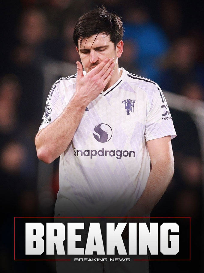 Maguire bị treo giò thêm 1 trận do lời qua tiếng lại với trọng tài. Ảnh - Twitter Fabrizio Romano