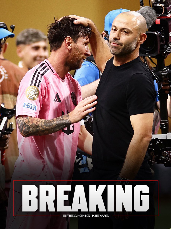 Mascherano bất ngờ thông báo chia tay Inter Miami. Ảnh - Twitter Fabrizio Romano