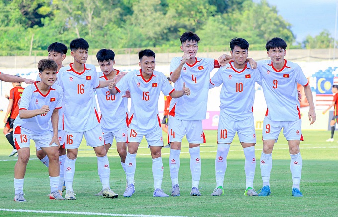 Niềm vui của U17 Việt Nam