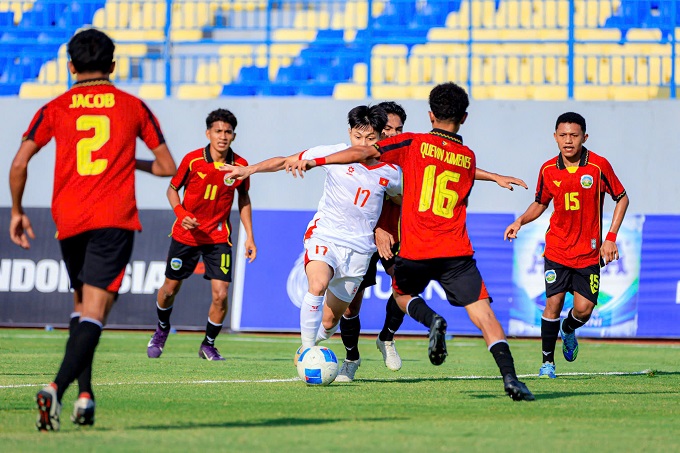 U17 Việt Nam không khó để thoát khỏi vòng vây của U17 Timor Leste