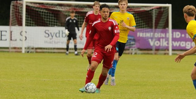 Law Salomonsen khi khoác áo CLB Dalum IF. Ảnh - Dalum IF