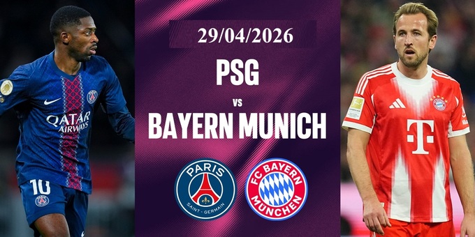 Chung kết sớm Champions League mùa này giữa PSG vs Bayern