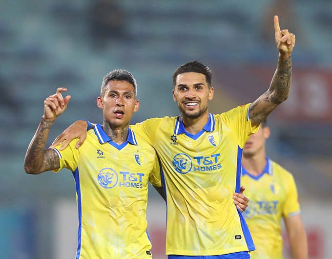 Hoàng Hên ghi bàn thứ 9 ở V.League 2025/26 - Ảnh: Phan Tùng 