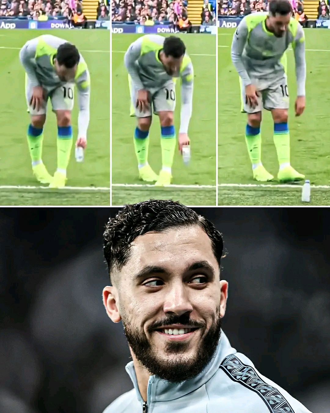 ... Sau đó đến màn tâng chai nước trên sân của Chelsea cuối tuần qua