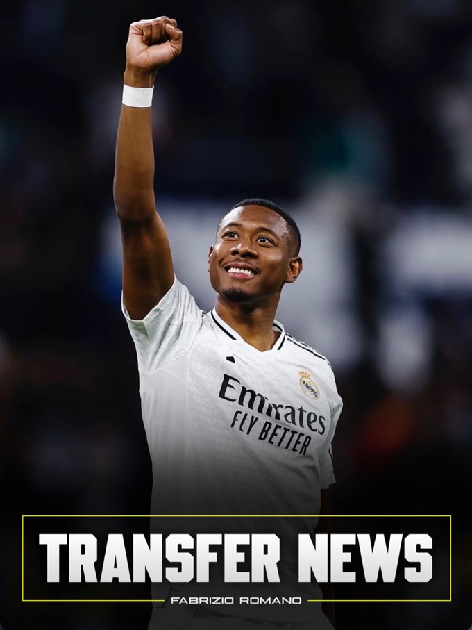 Alaba gần như chắc chắn chia tay Real vào cuối mùa. Ảnh - Fabrizio Romano