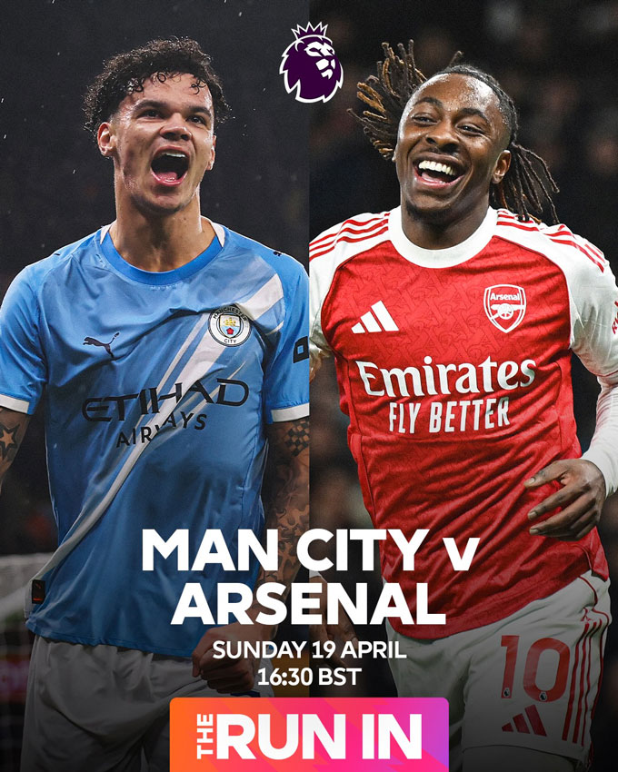 Trận đại chiến cuối tuần này trên sân Etihad có thể quyết định chức vô địch Premier League 2025/26. Ảnh - Premier League