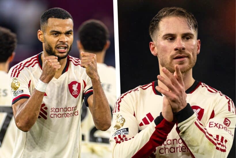 Gakpo và Mac Allister sẽ phải rời Liverpool nếu Alonso là HLV mới của CLB? - Ảnh: thisisanfield