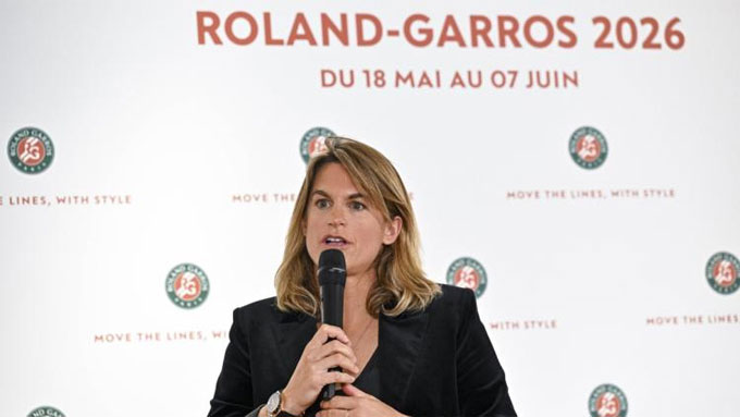 Giám đốc giải đấu, bà Amelie Mauresmo công bố tăng tổng tiền thưởng năm nay khoảng 10%