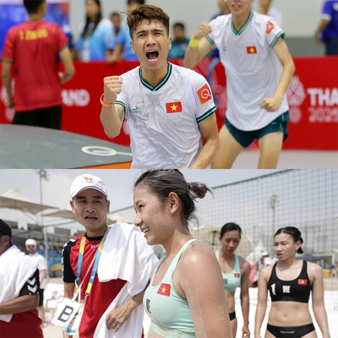 Trường Giang và Ngọc Trinh là 2 VĐV cầm cờ ở lễ khai mạc Đại hội thể thao bãi biển châu Á 2026