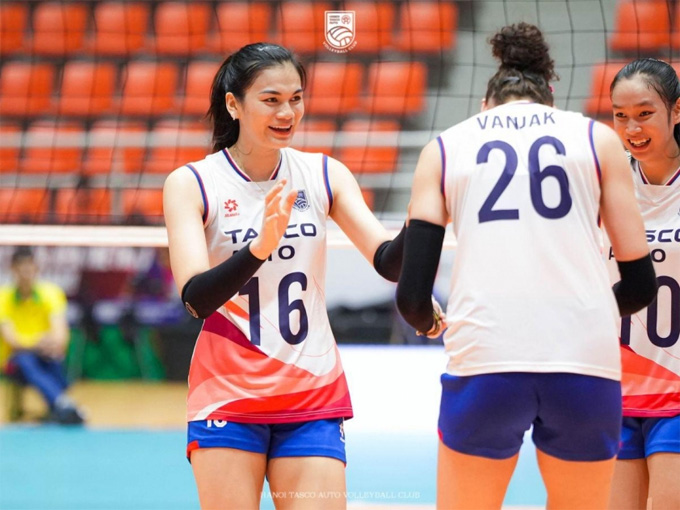 Hà Nội Tasco Auto - ứng viên hàng đầu cho chức vô địch nội dung nữ Cúp Hùng Vương năm nay. Ảnh: CLB bóng chuyền Hà Nội Tasco Auto