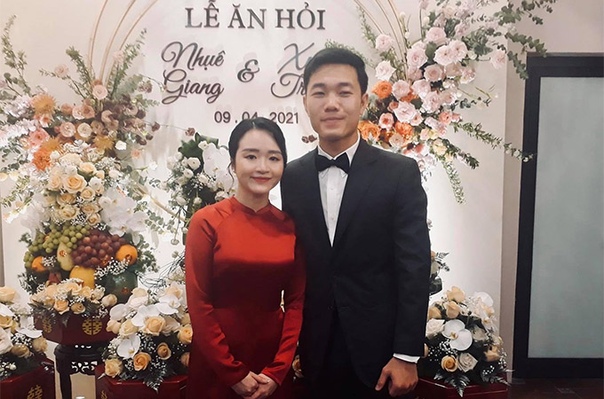 Xuân Trường sẽ chính thức tổ chức lễ cưới với bà xã Nhuệ Giang vào ngày 21/6 tới tại Hà Nội 