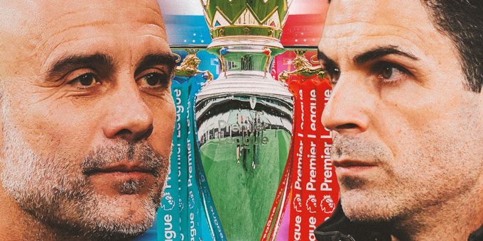 Man City và Arsenal vẫn đang đua vô địch quyết liệt - Ảnh: Opta