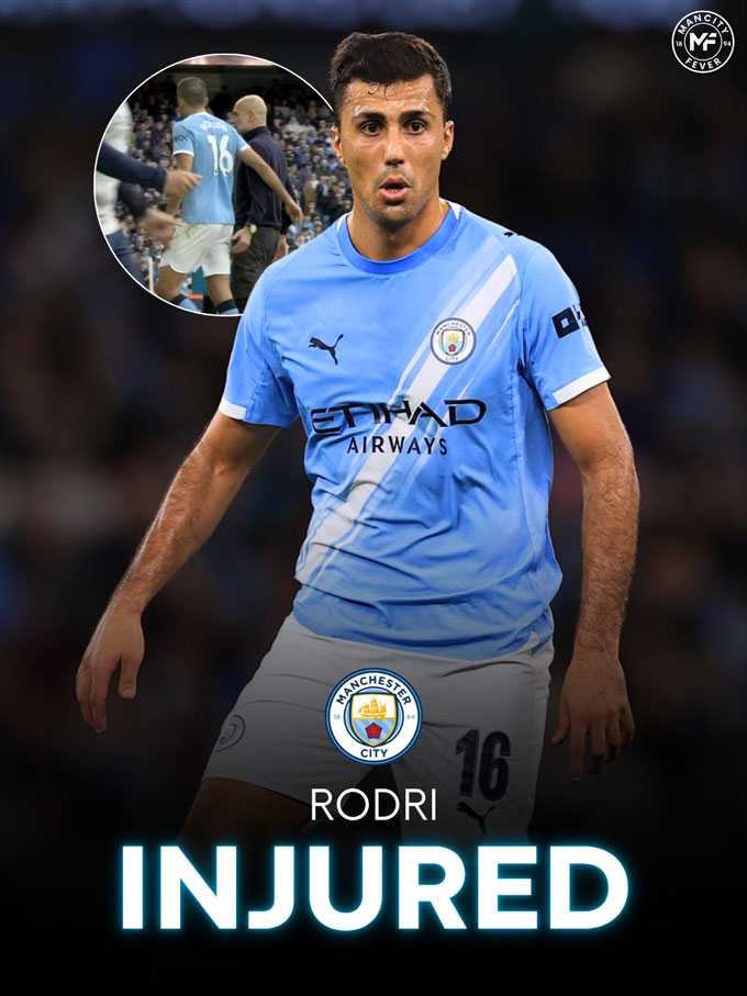 Rodri bị đau sau trận Man City thắng Arsenal - Ảnh: Man City Fever