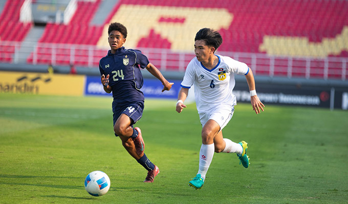 U17 Lào đánh bại Thái Lan, tạo cơn địa chấn để giành vé vào bán kết U17 Đông Nam Á 2026 - Ảnh: LĐBĐ Lào