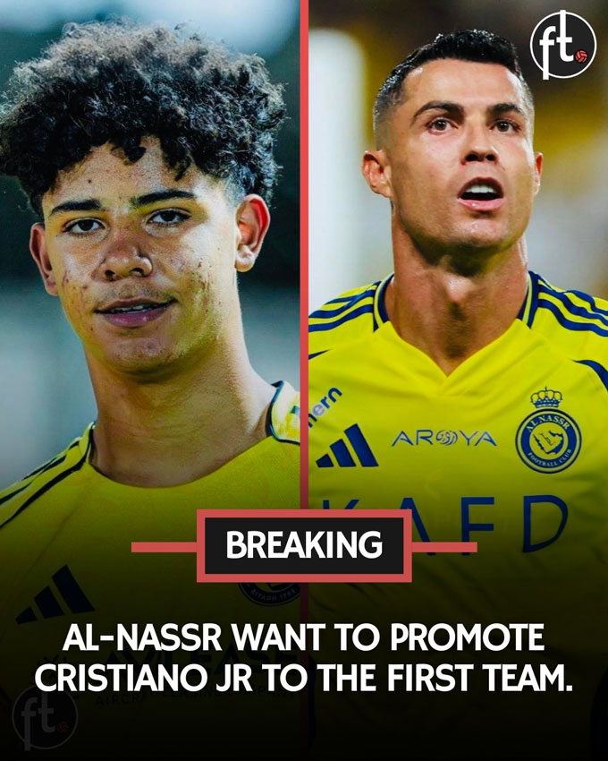 Al Nassr cân nhắc đôn Cristiano Jr lên đội một - Ảnh: @Footballtweet