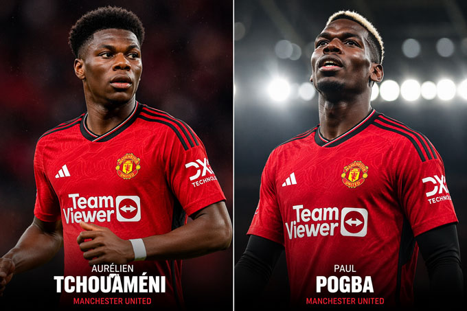 2 tiền vệ người Pháp có thể đi vào lịch sử MU - Ảnh: AI