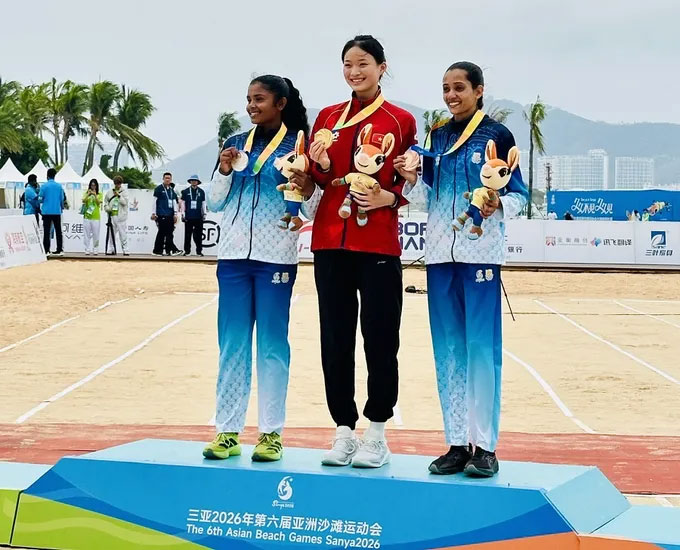 Hà Thị Thúy Hằng giành HCV tại Đại hội thể thao bãi biển châu Á 2026. Ảnh: MH