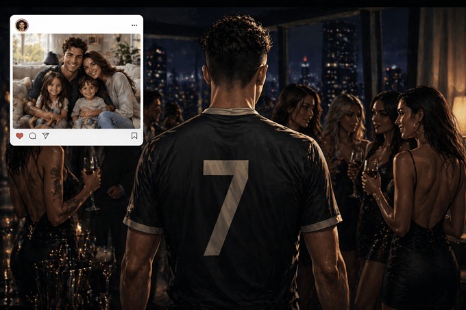 Cuộc sống trên mạng xã hội và đời thực của cầu thủ có thể hoàn toàn trái ngược