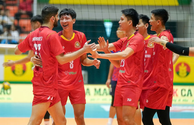 Công an TP.HCM vào chung kết Cúp Hùng Vương 2026. Ảnh: Bóng chuyền Việt Nam